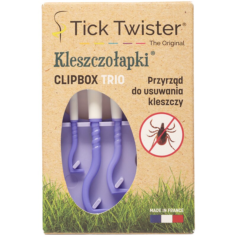 Kleszczołapki Tick Twister Clipbox Trio - Purple