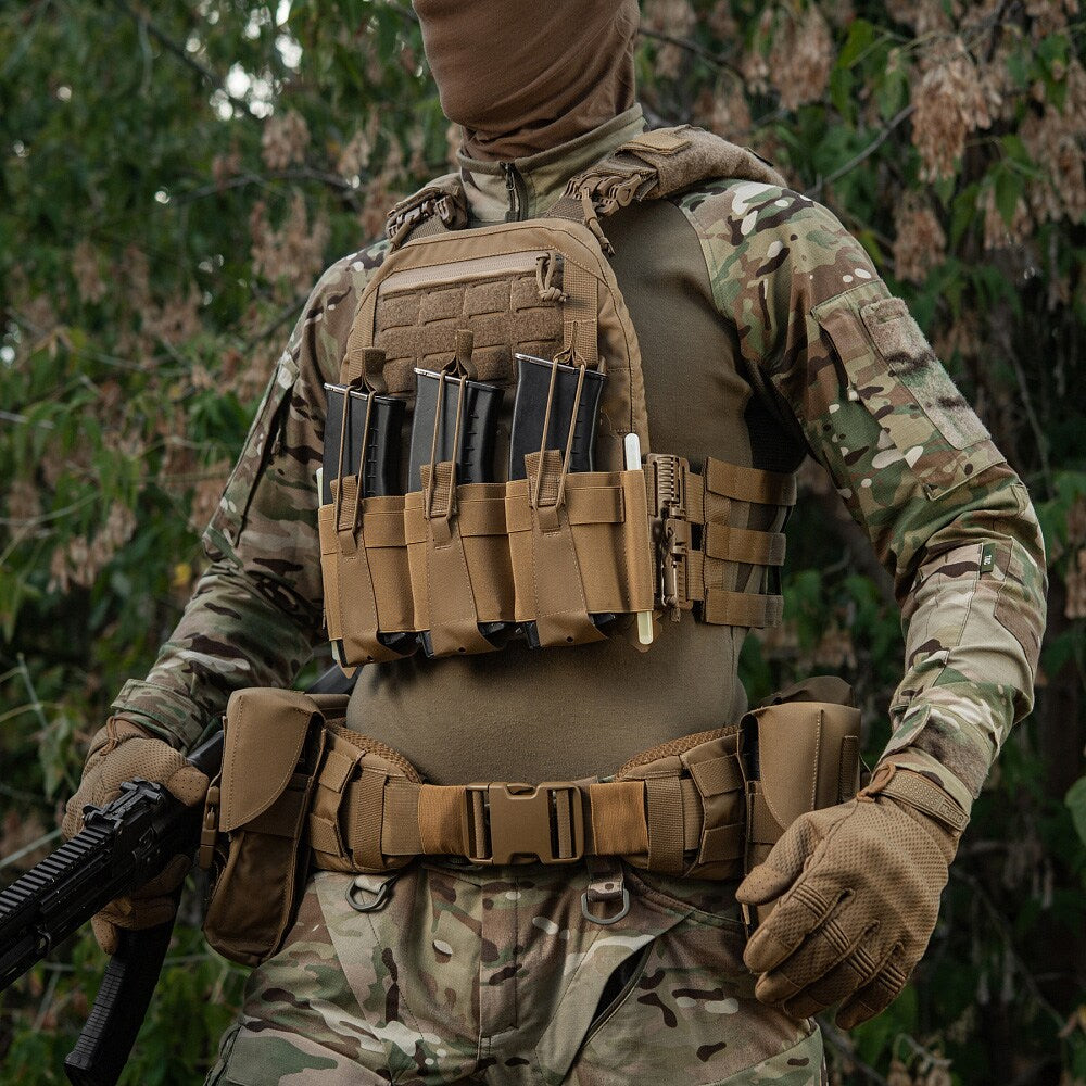 Panel przedni M-Tac do kamizelki Cuirass QRS na 3 magazynki - Coyote