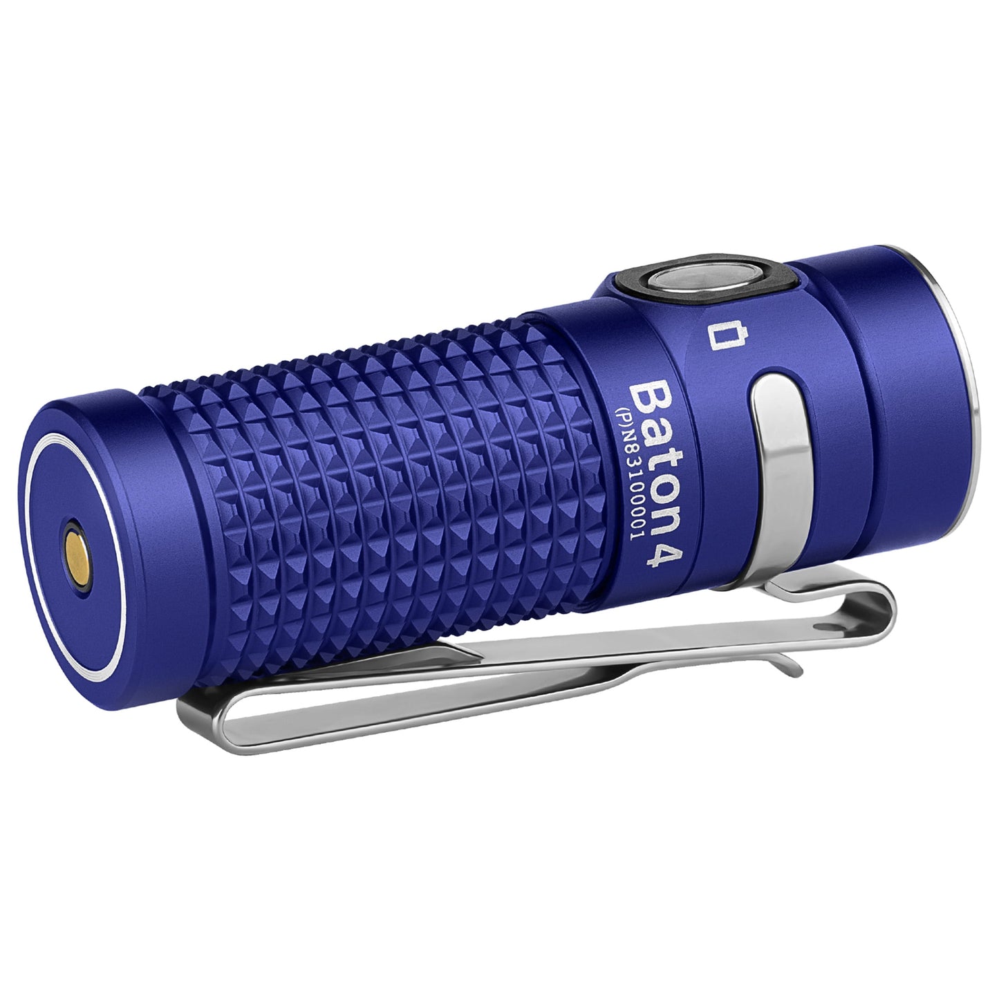 Latarka Olight Baton 4 Premium Edition Regal Blue z bezprzewodowym etui ładującym - 1300 lumenów