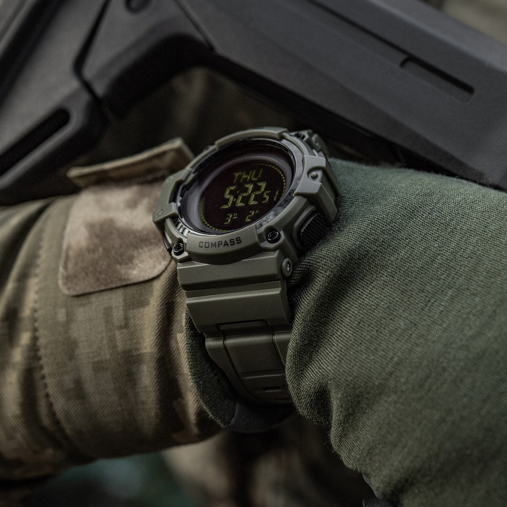 Zegarek taktyczny M-Tac z kompasem 2233 - Ranger Green