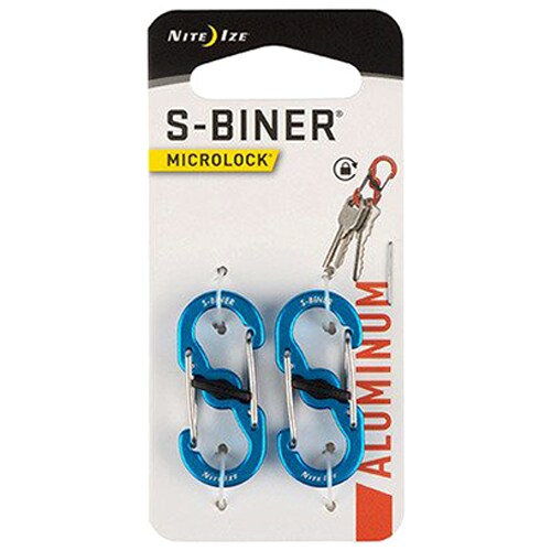 Karabińczyk Nite Ize S-Biner MicroLock Aluminum Blue - 2 szt.