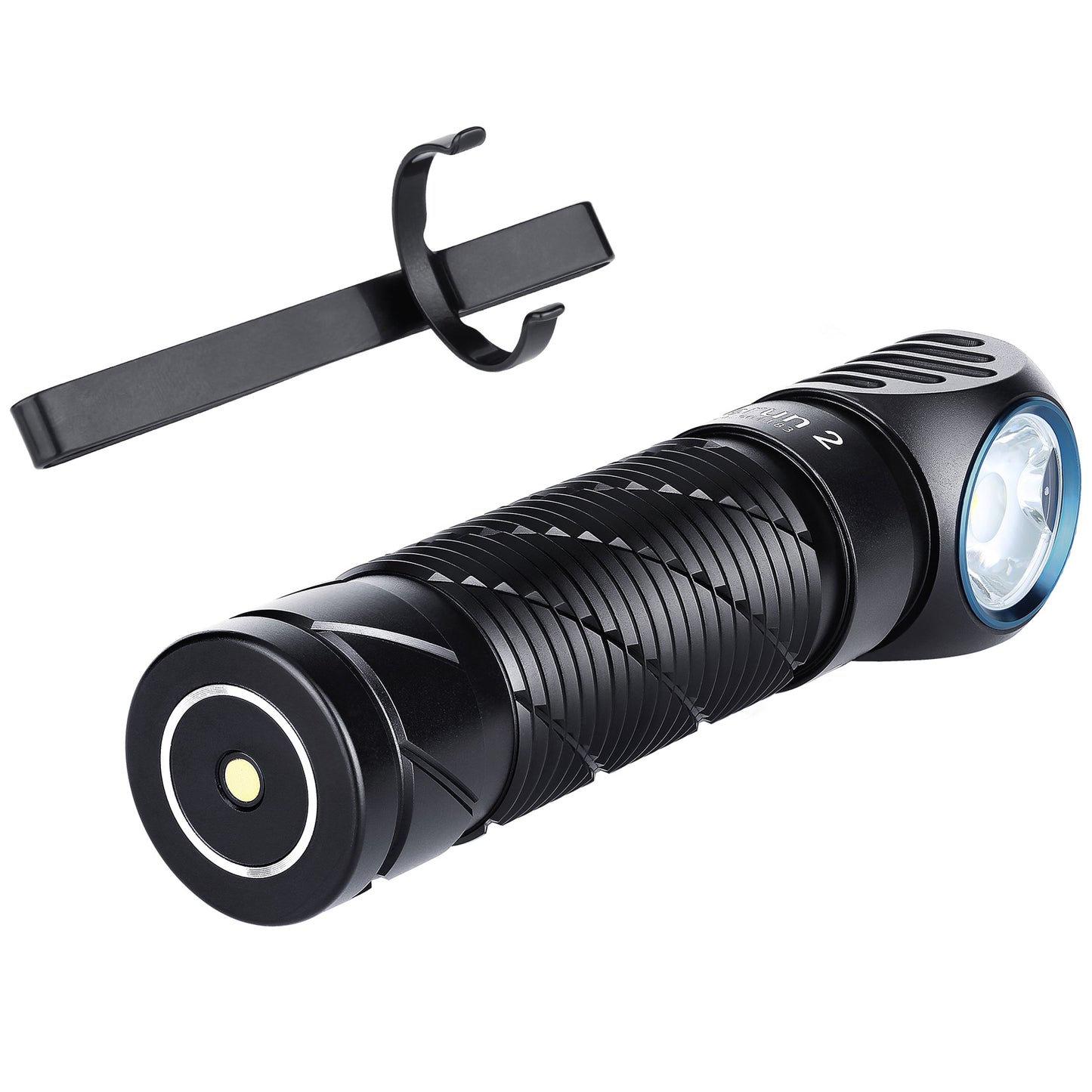 Latarka czołowa i kątowa Olight Perun 2 Cool White Kit Black z opaską - 2500 lumenów