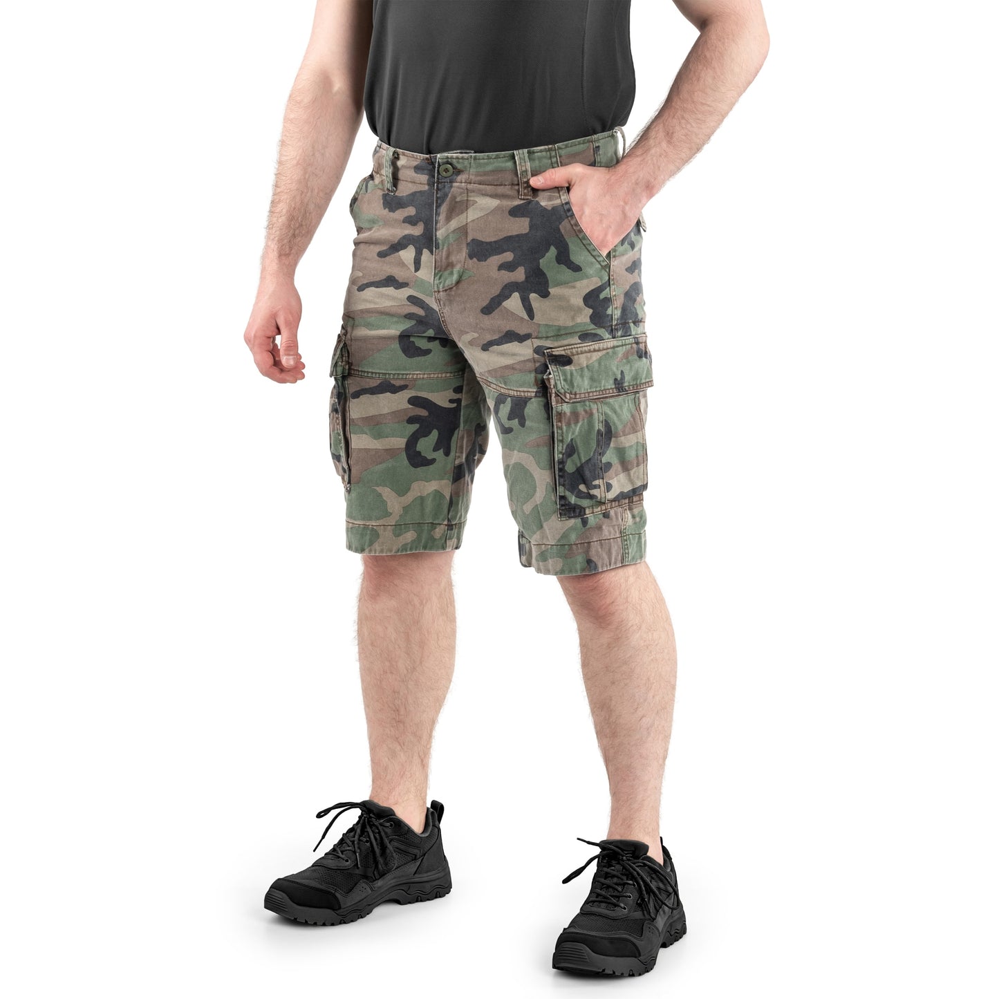 Szorty Mil-Tec Vintage Prewash - Woodland