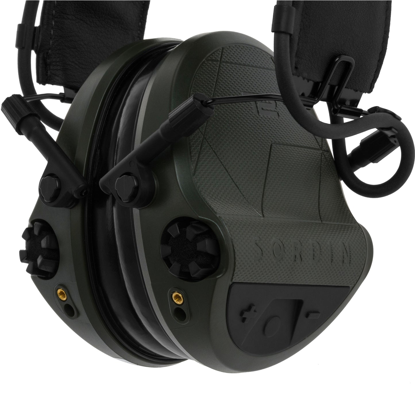 Ochronniki słuchu aktywne Sordin Supreme T2 Leather - Green