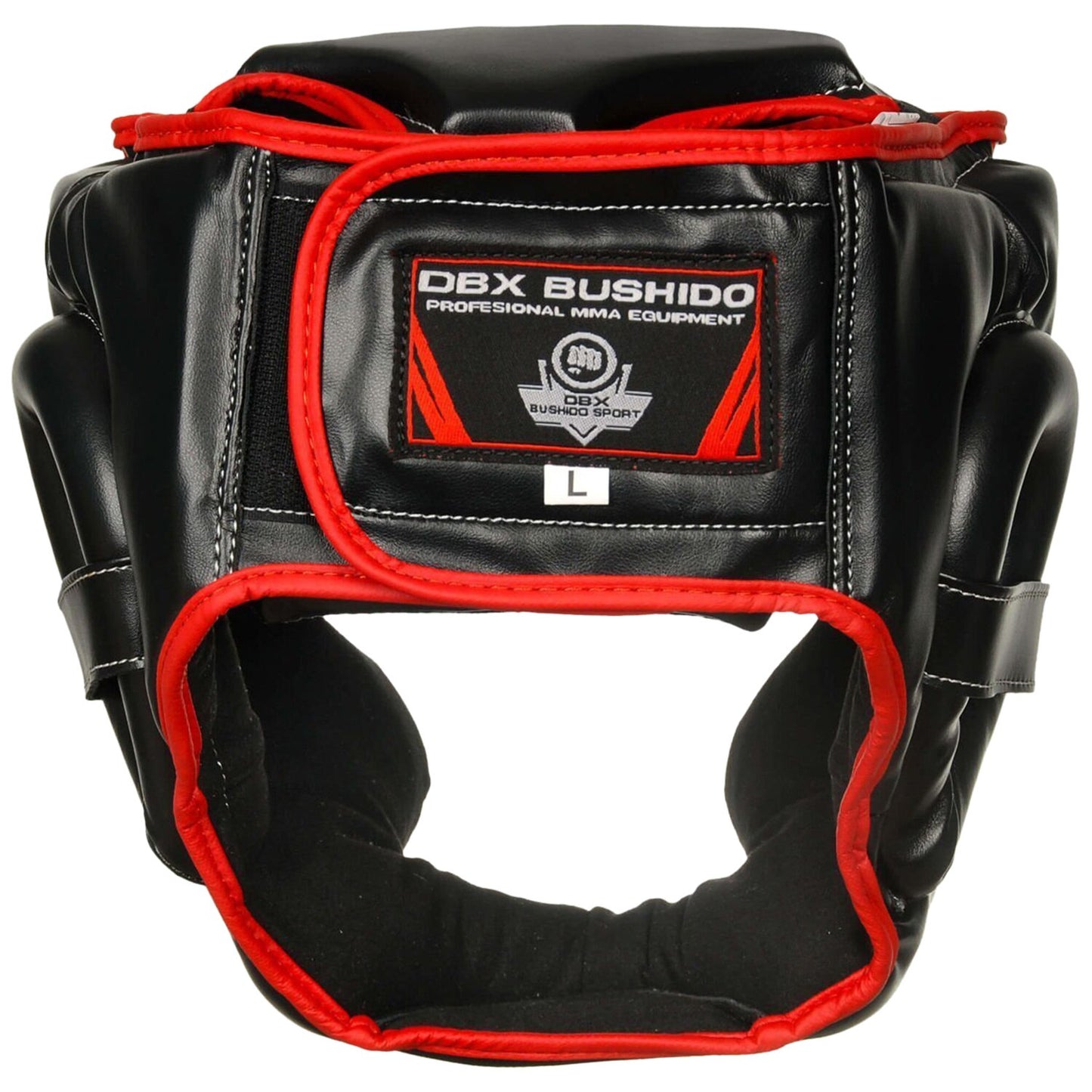 Kask bokserski DBX Bushido treningowy/sparingowy - Czarny/Czerwony