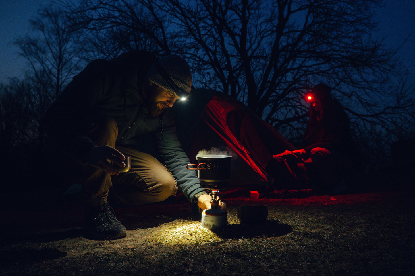 Latarka czołowa i kątowa Olight Perun 3 Mini Cool White Black z opaską - 1250 lumenów