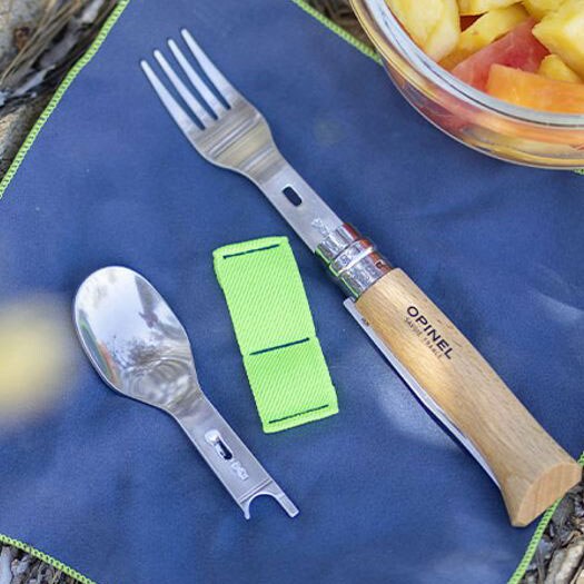 Zestaw sztućców Opinel Nomad Plus Picnic do noża No.08