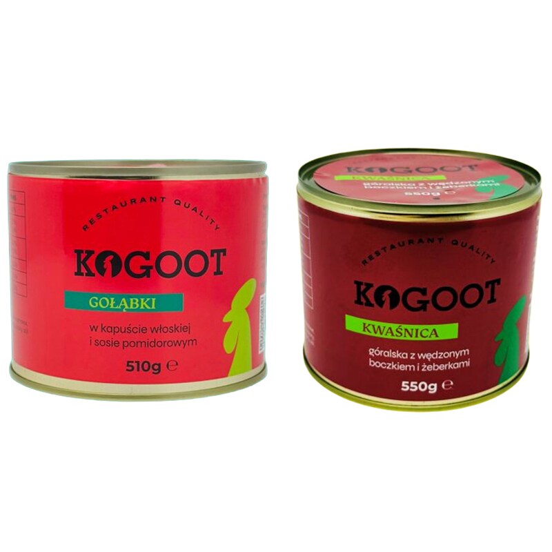 Żywność konserwowana Kogoot - Gołąbki 510 g, Kwaśnica 550 g