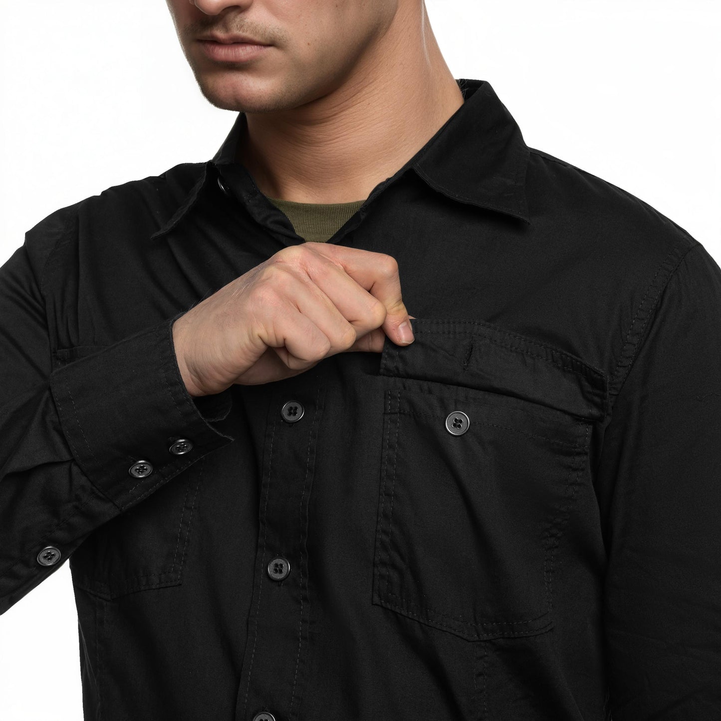 Koszula Brandit Slim Fit Long Sleeve - Black