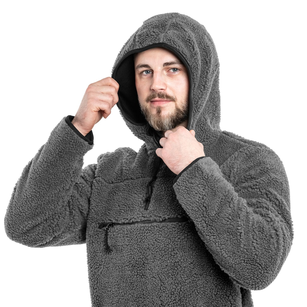 Polar Brandit Teddyfleece Worker Pullover - Anthracite