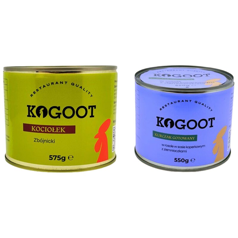 Żywność konserwowana Kogoot - Kociołek 575 g, Kurczak gotowany w rosole 550 g