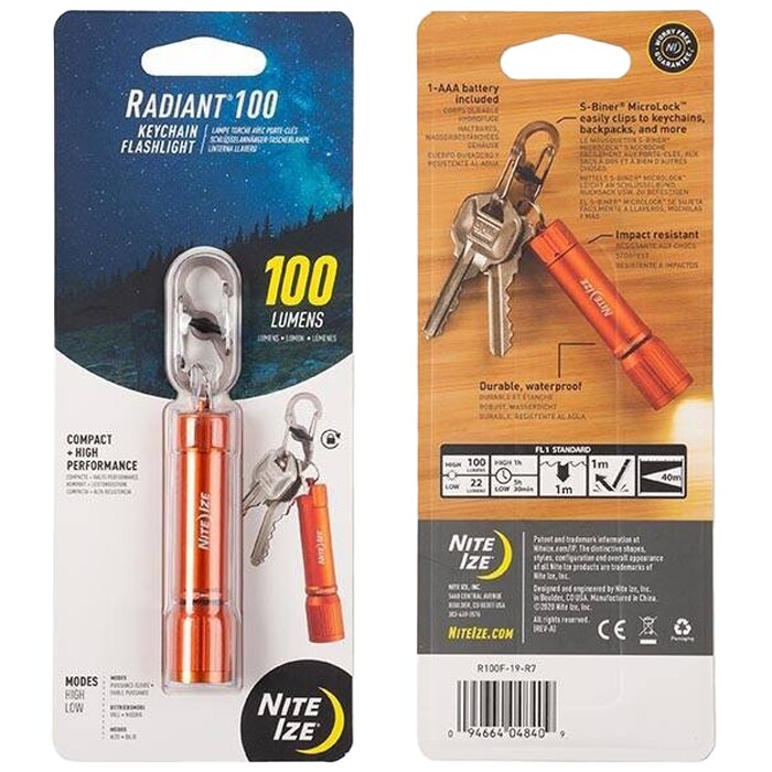 Latarka Nite Ize Radiant 100 Orange - 100 lumenów