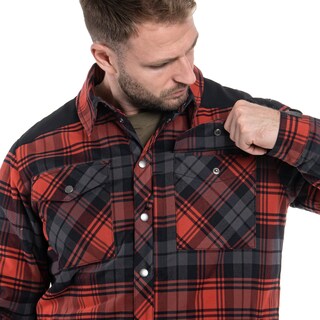 Koszula Helikon Winter Warden Long Sleeve - Slate Crimson Plaid