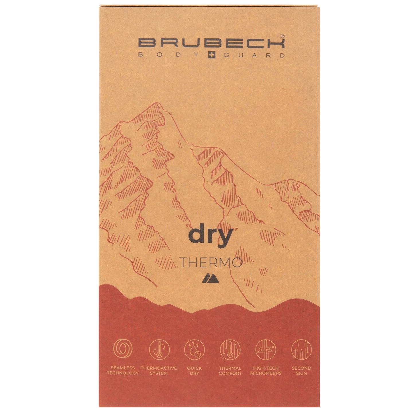 Koszulka termoaktywna Brubeck Dry Long Sleeve - Granatowa/Czerwona