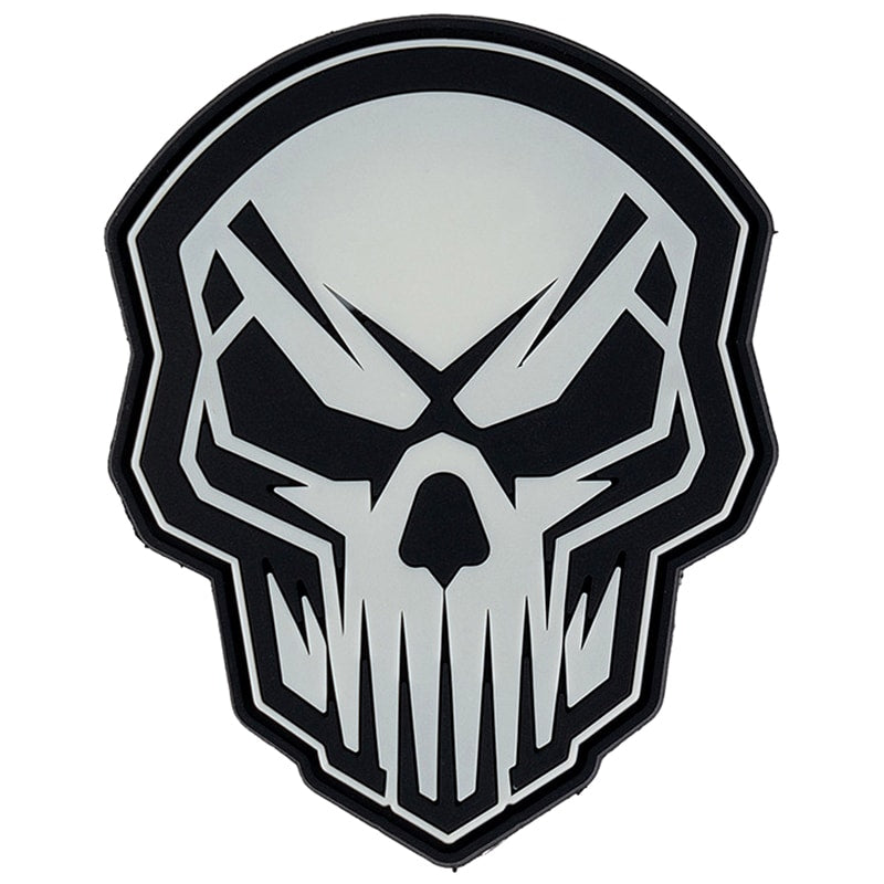 Naszywka 101 Inc. 3D PVC Angry Skull Glow In The Dark