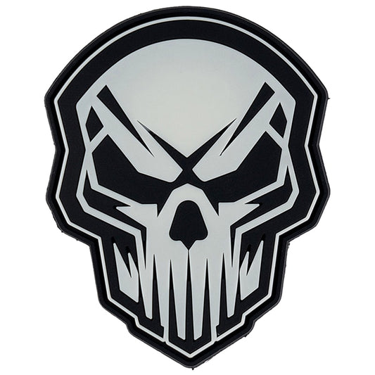 Naszywka 101 Inc. 3D PVC Angry Skull Glow In The Dark