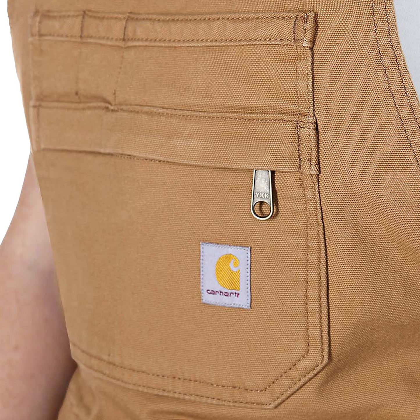 Spodnie damskie krótkie Carhartt Rugged Flex Canvas Shortall - Brown