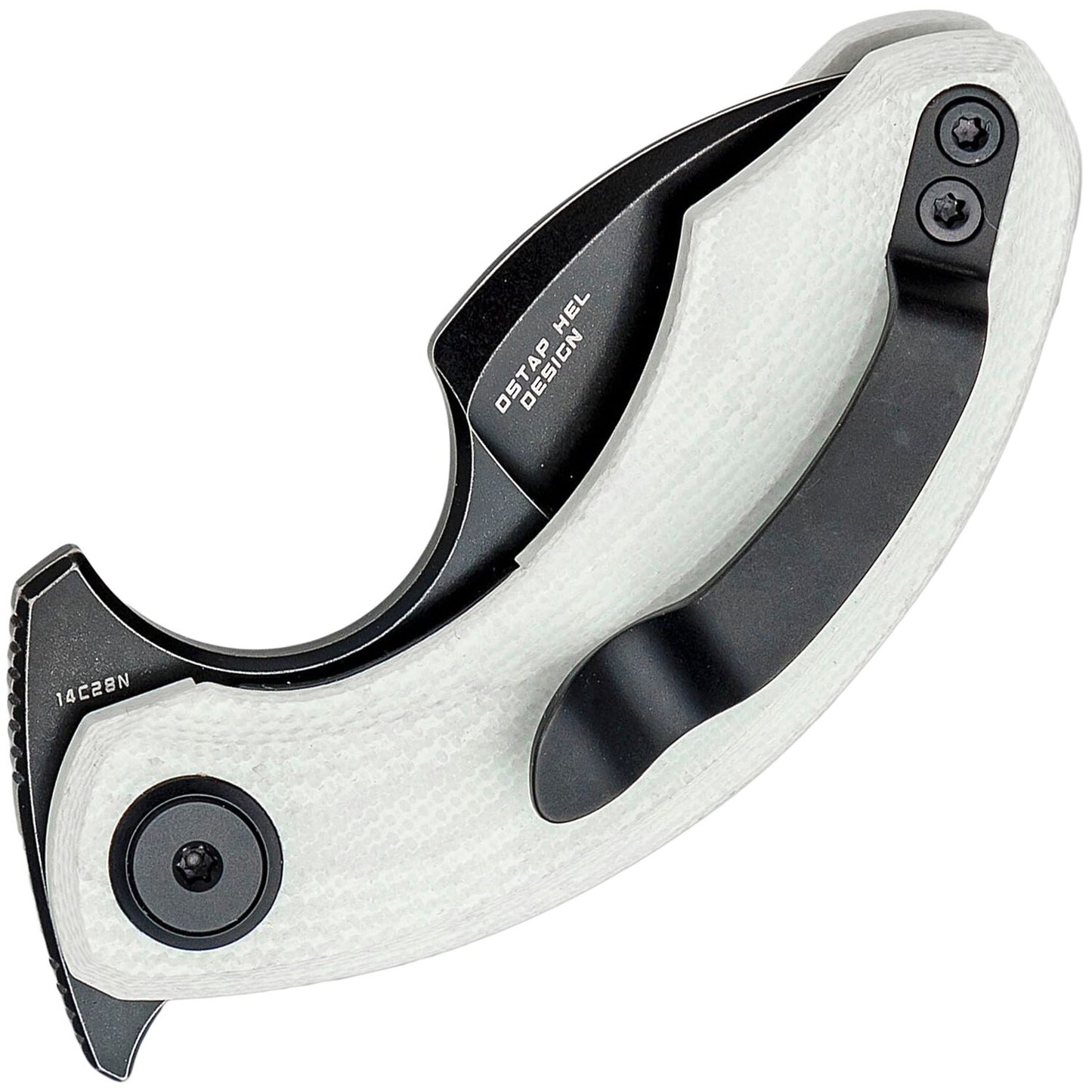 Nóż składany Bestech Knives Strelit - Black Stonewash/White G10