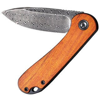 Nóż składany Civivi D2 Elementum Flipper C907DS-2 - Damascus/Cuibourtia Wood