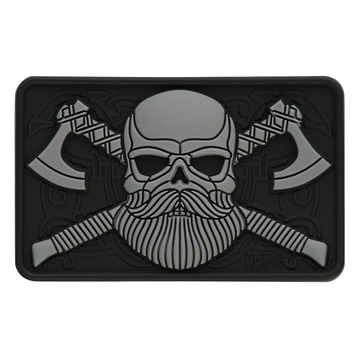 Naszywka M-Tac Bearded Skull 3D PVC - Black/Grey