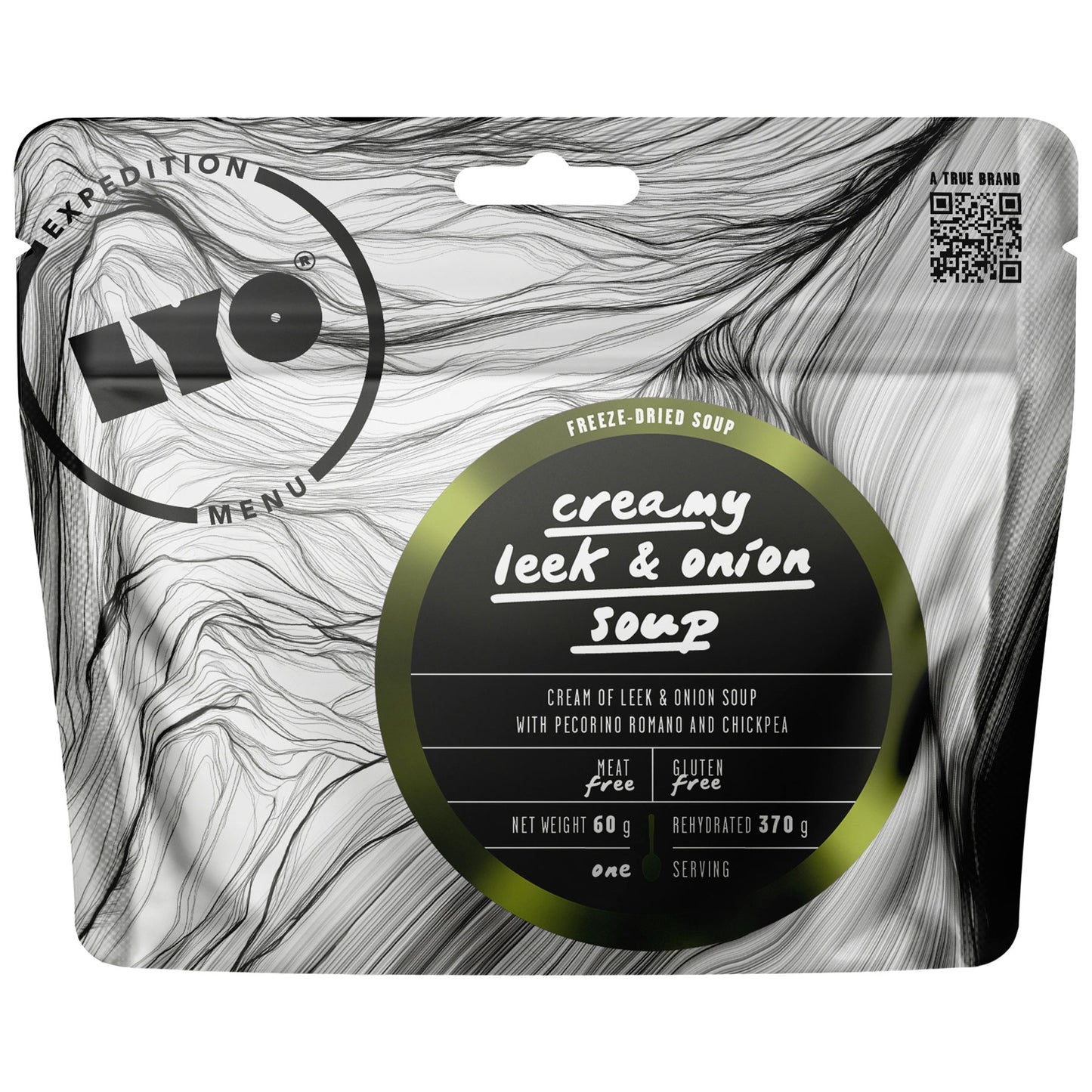 Żywność liofilizowana LYOFOOD Zupa - krem cebulowo - porowy z Pecorino Romano i ciecierzycą 370 g