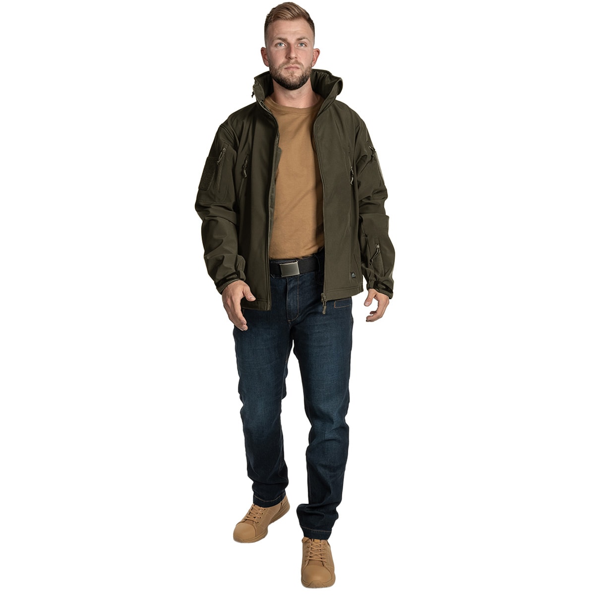 Kurtka Helikon Gunfighter Softshell Shark Skin Windblocker - Taiga Green