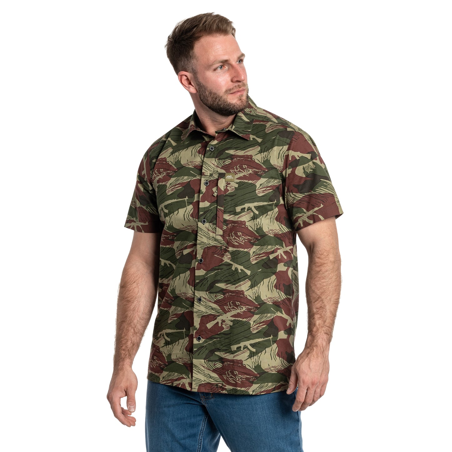 Koszula Helikon Tactical Hawaiian Short Sleeve - Brushstroke Camo