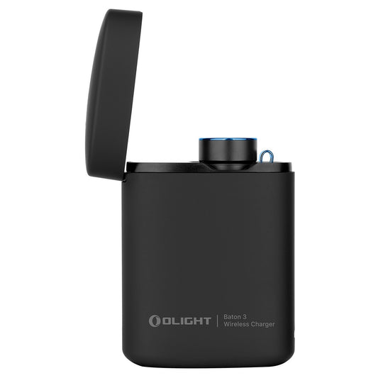 Latarka akumulatorowa Olight Baton 3 Premium Edition Black z bezprzewodowym etui ładującym - 1200 lumenów