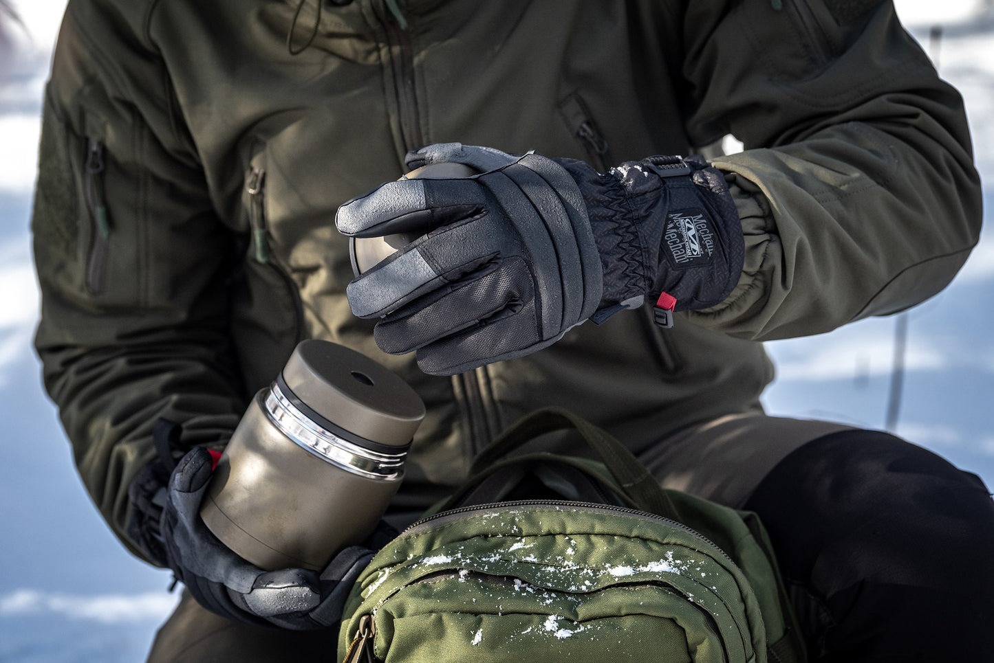 Rękawice taktyczne Mechanix Wear ColdWork Peak - Black/Grey