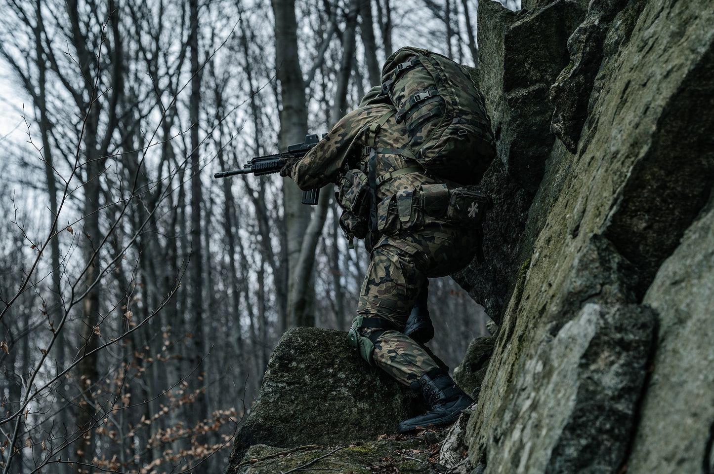 Kamizelka taktyczna Helikon Guardian Recce Chest Rig - wz.93 Pantera PL Woodland