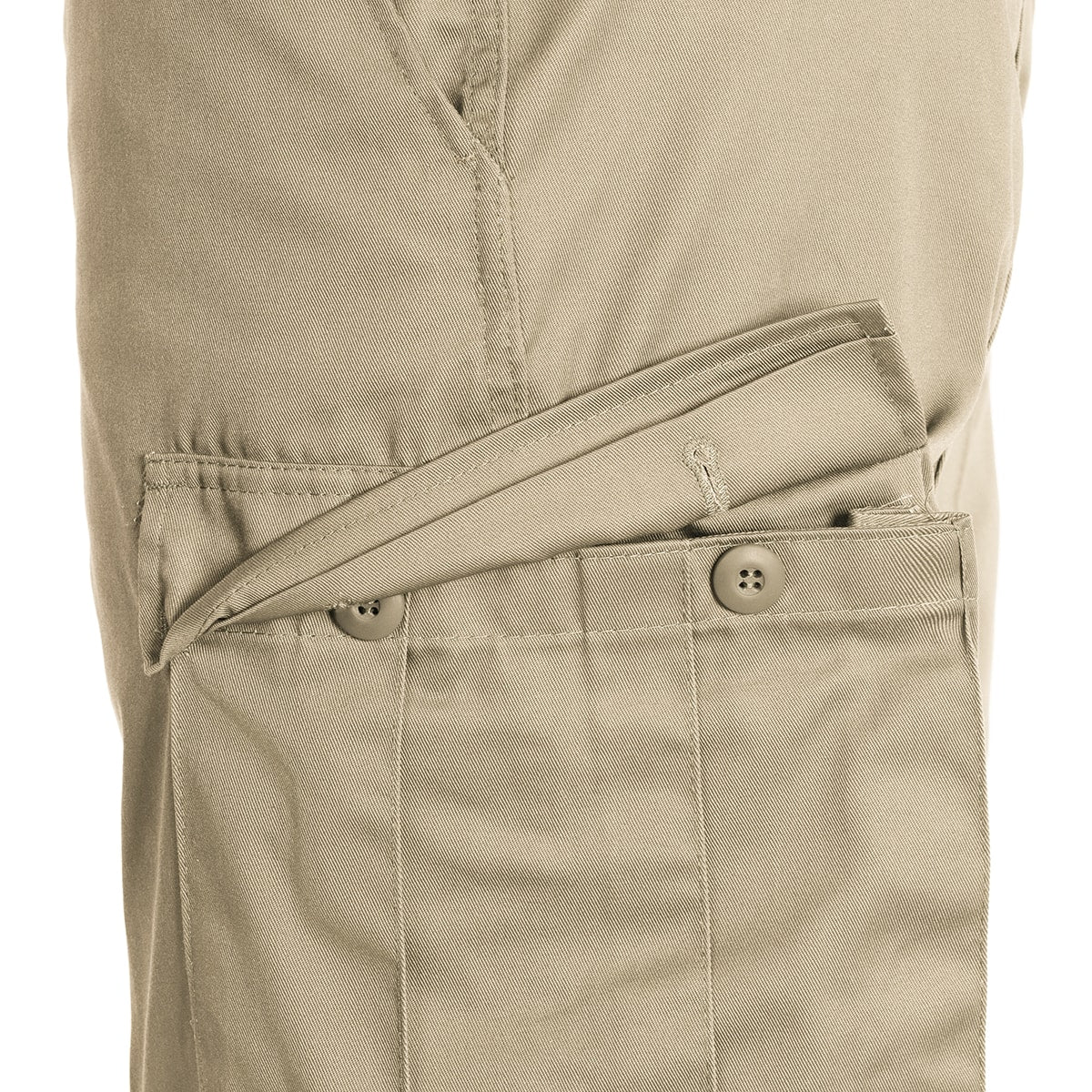 Spodnie wojskowe Mil-Tec wzmacniane BDU Khaki