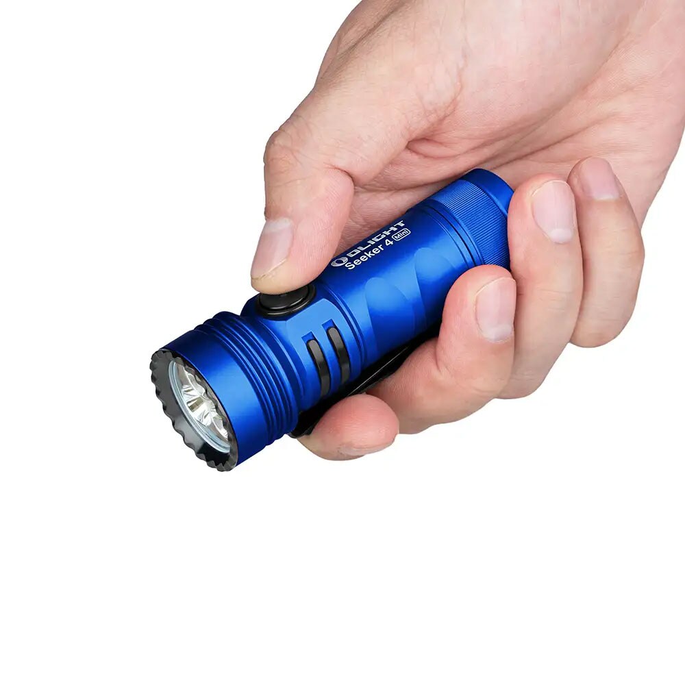 Latarka taktyczna Olight Seeker 4 Mini Cool White Blue - 1200 lumenów