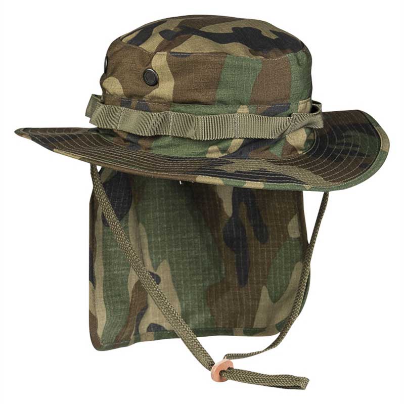 Kapelusz Mil-Tec British R/S Boonie with Neck Flap - Woodland