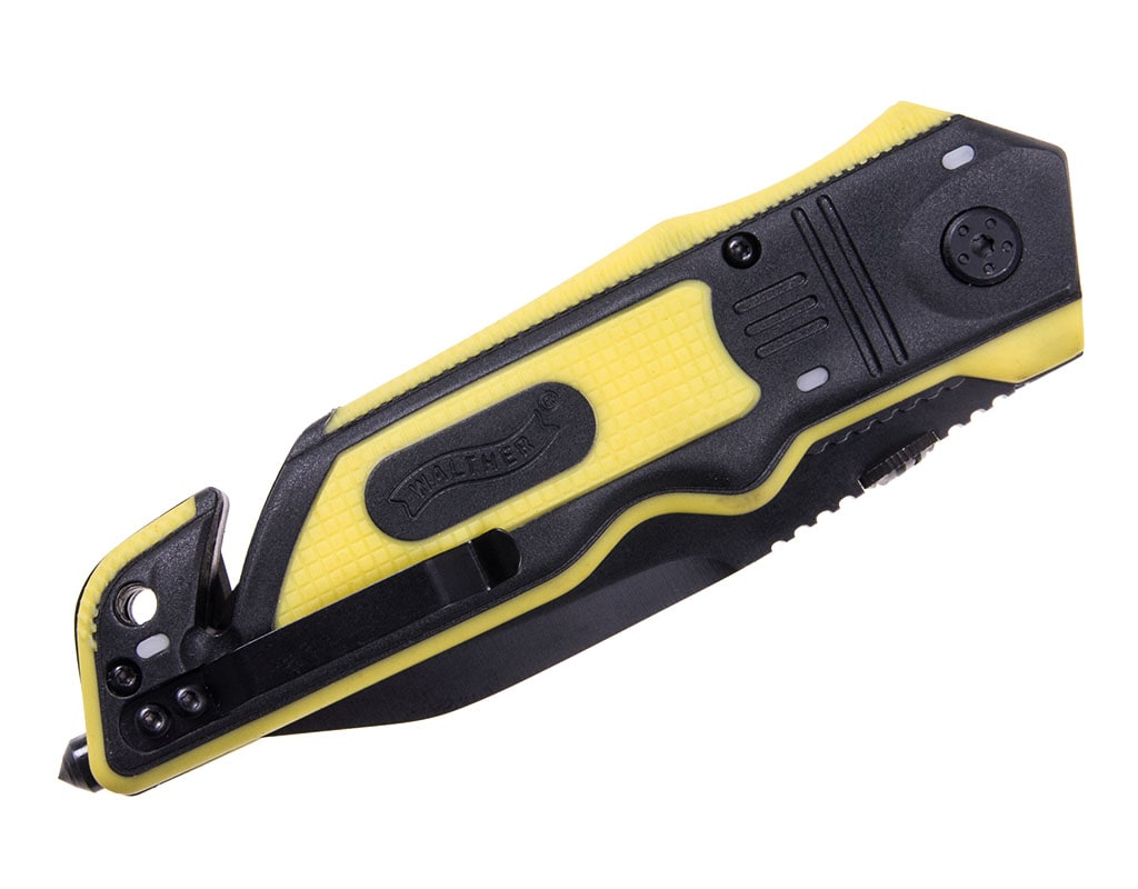 Nóż składany ratowniczy Walther Emergency 440 - żółty