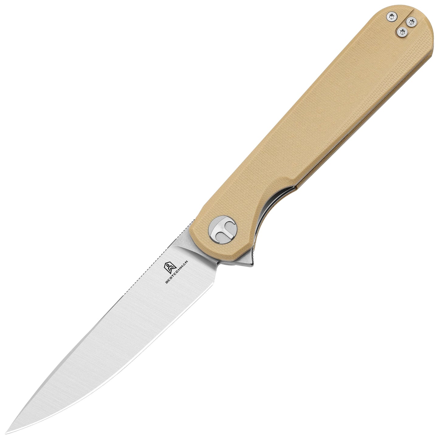 Nóż składany Bestechman Flick - Stonewashed/Satin, Khaki G10