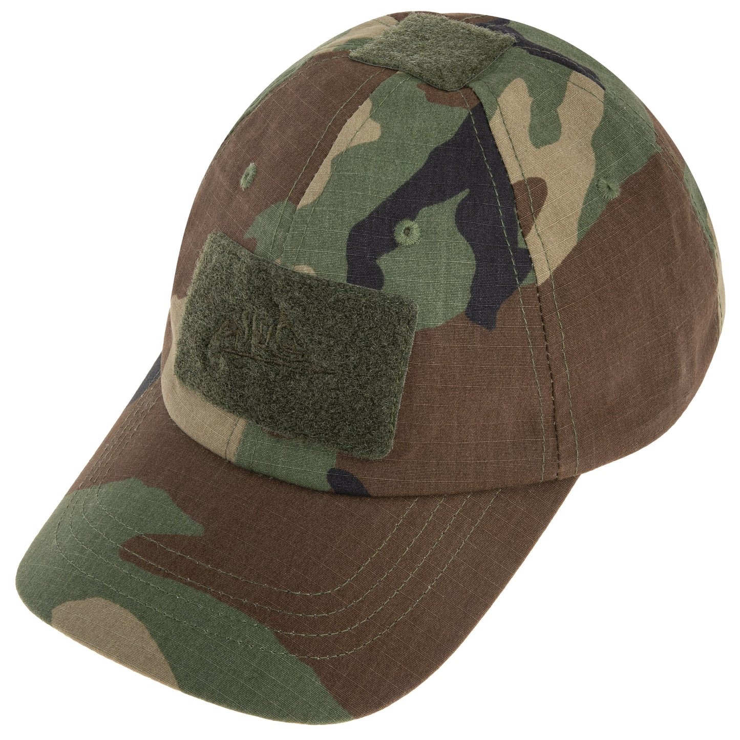 Czapka z daszkiem plus velcro Helikon PolyCotton Rip-Stop - US Woodland
