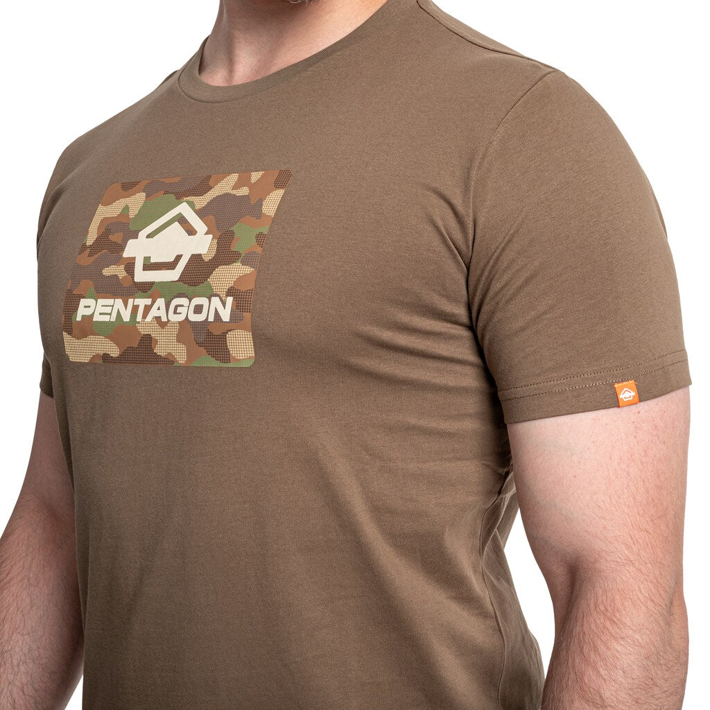 Koszulka T-Shirt Pentagon Ageron "Spot Camo" - Coyote