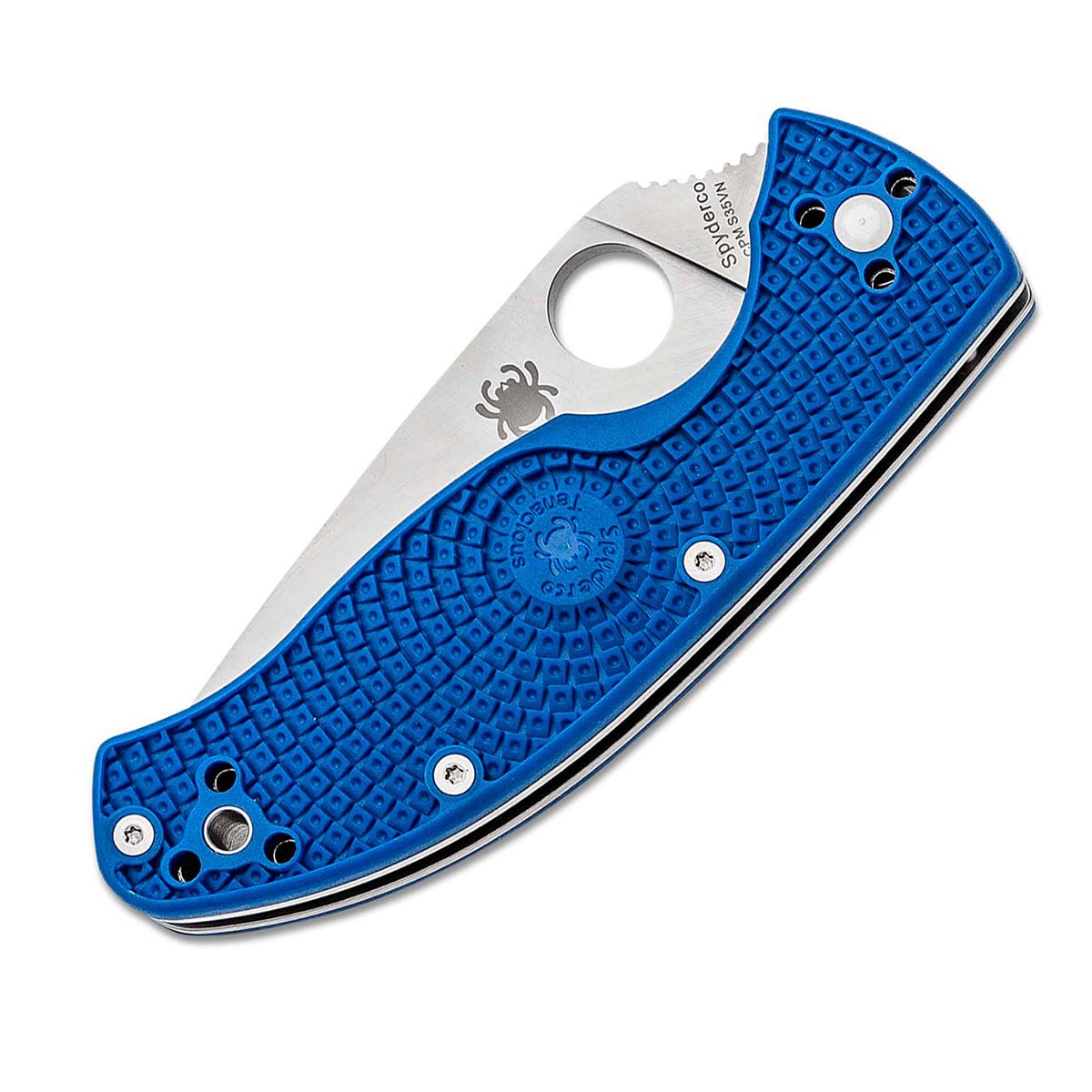 Nóż składany Spyderco Tenacious Lightweight Plain CPM S35VN - Blue