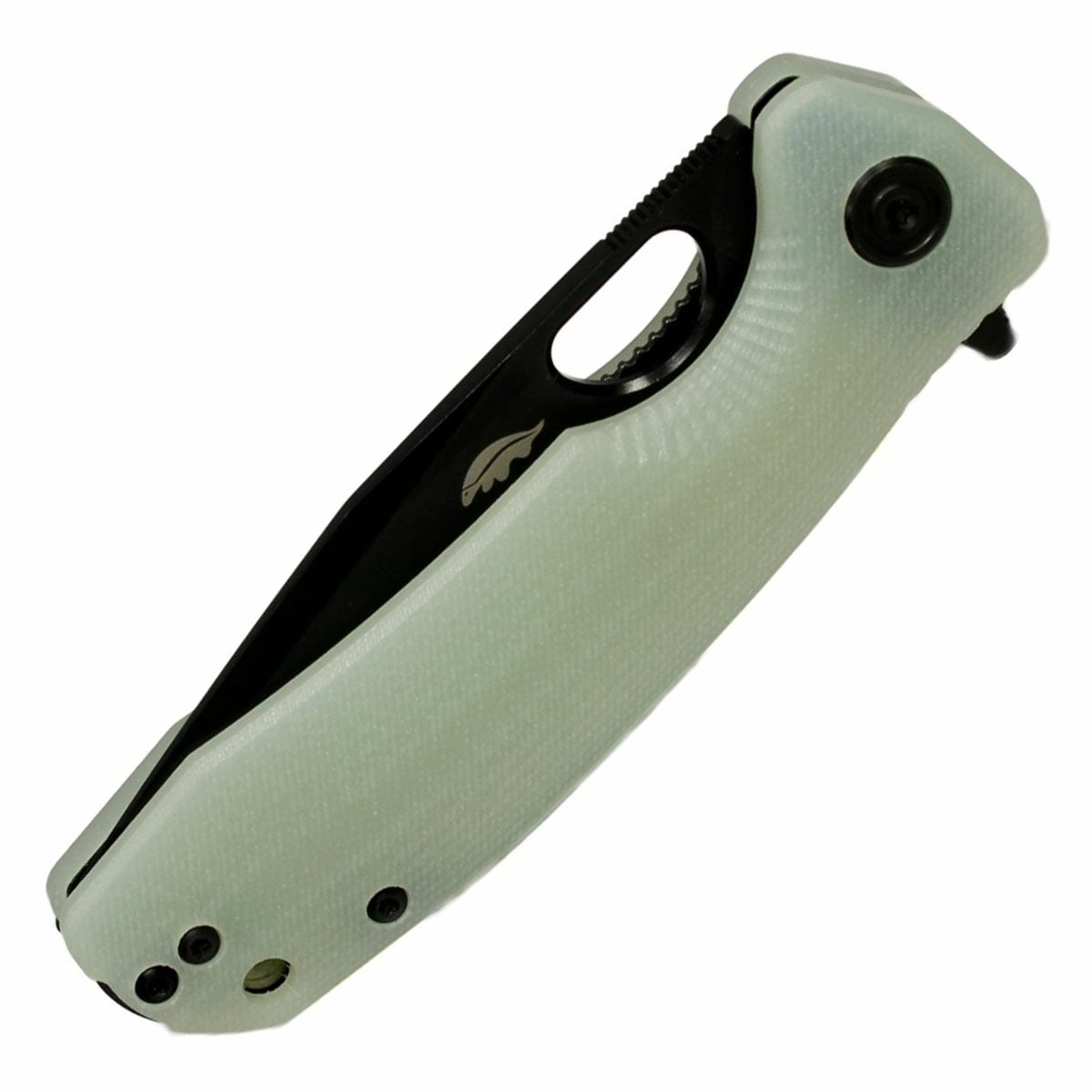 Nóż składany Honey Badger Tanto Medium Black DLC - Jadeitowy