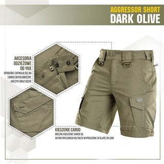Szorty M-Tac Aggressor Short - Dark Olive