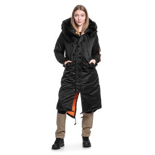 Kurtka damska Alpha Industries Long Fishtail - Black