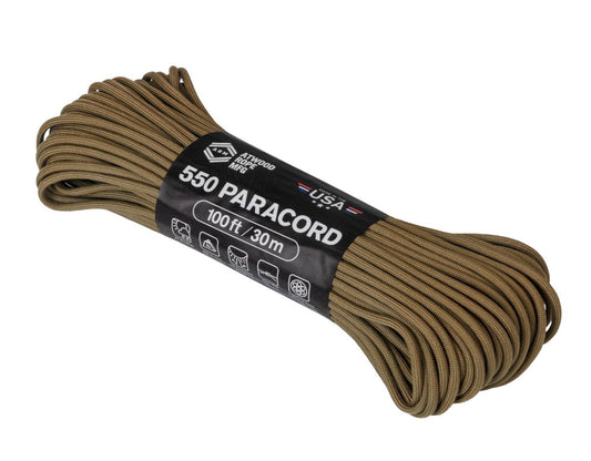 Linka Atwood Rope MFG 550 Paracord 30 m - Coyote