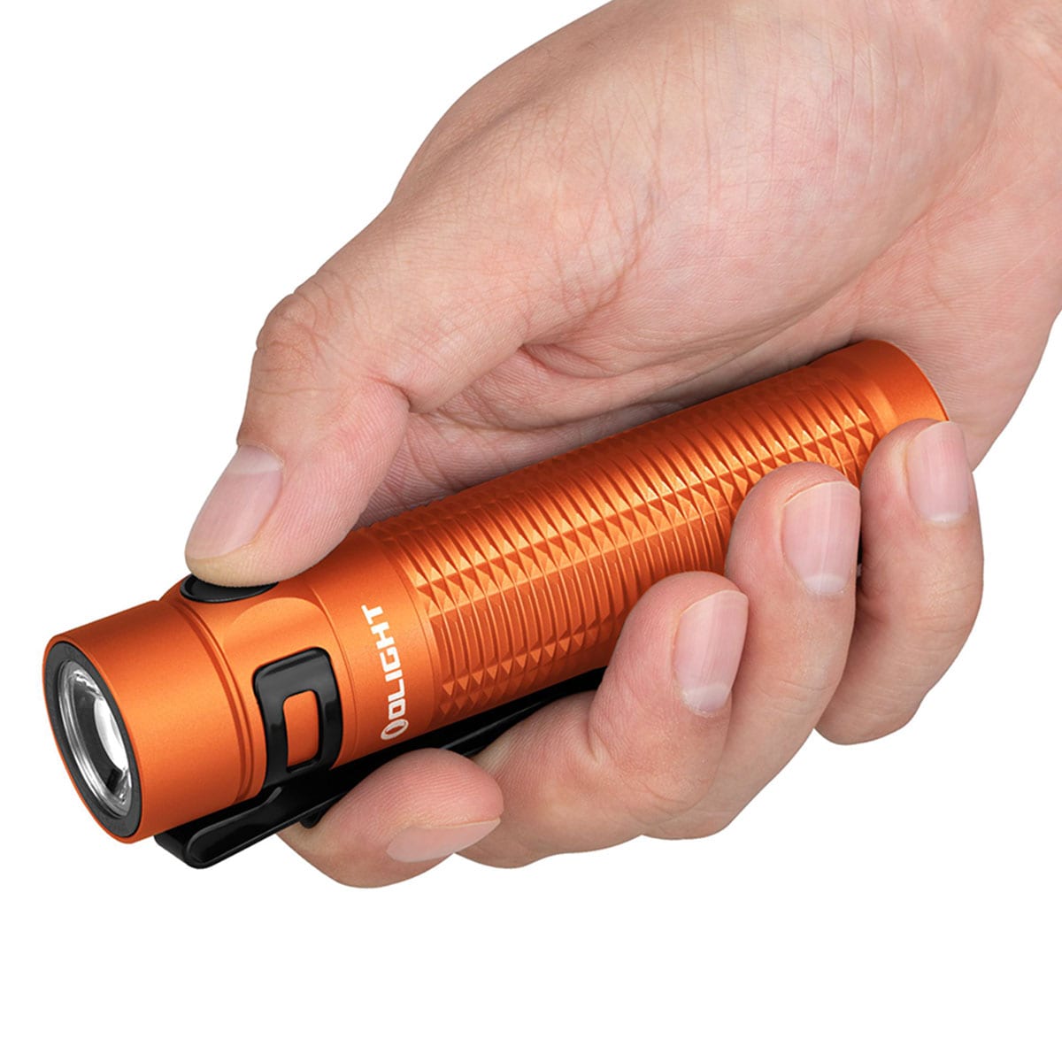 Latarka akumulatorowa Olight Baton 3 Pro Max Cool White Orange - 2500 lumenów