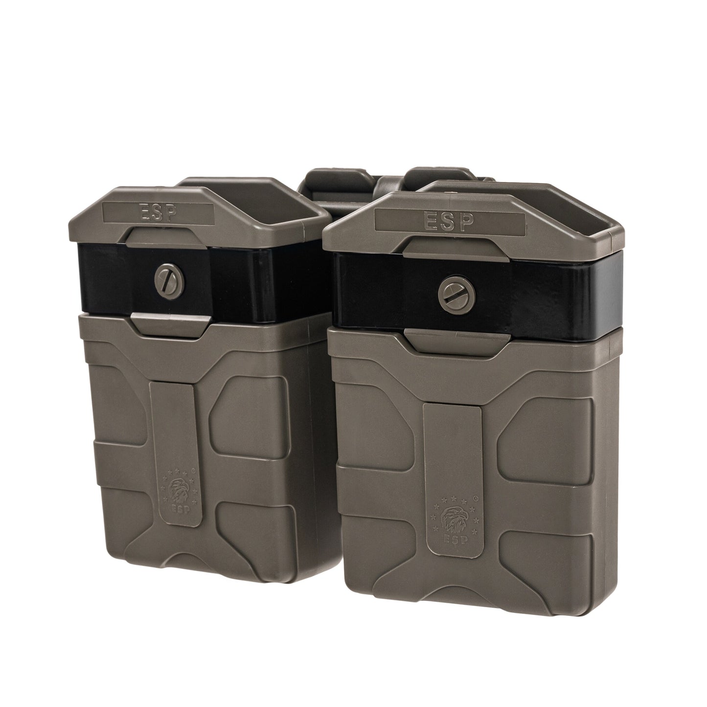 Podwójna ładownica obrotowa ESP z montażem UBC-04-2 na magazynki do AR-15 - Olive Drab