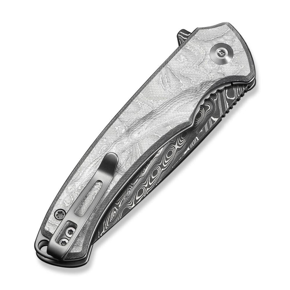 Nóż składany Civivi Voidflare Damascus G10 - Silver