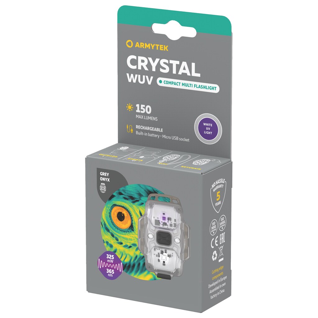 Latarka Armytek Crystal WUV Grey - 150 lumenów