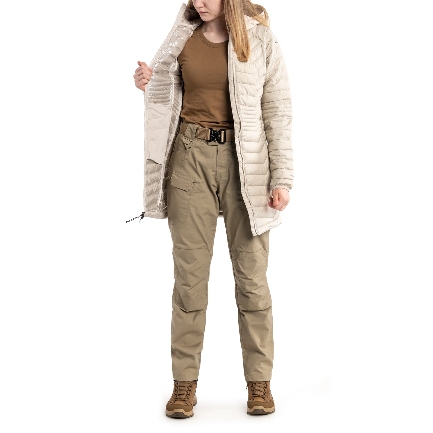 Kurtka damska Columbia Powder Lite Mid Jacket - Dark Stone