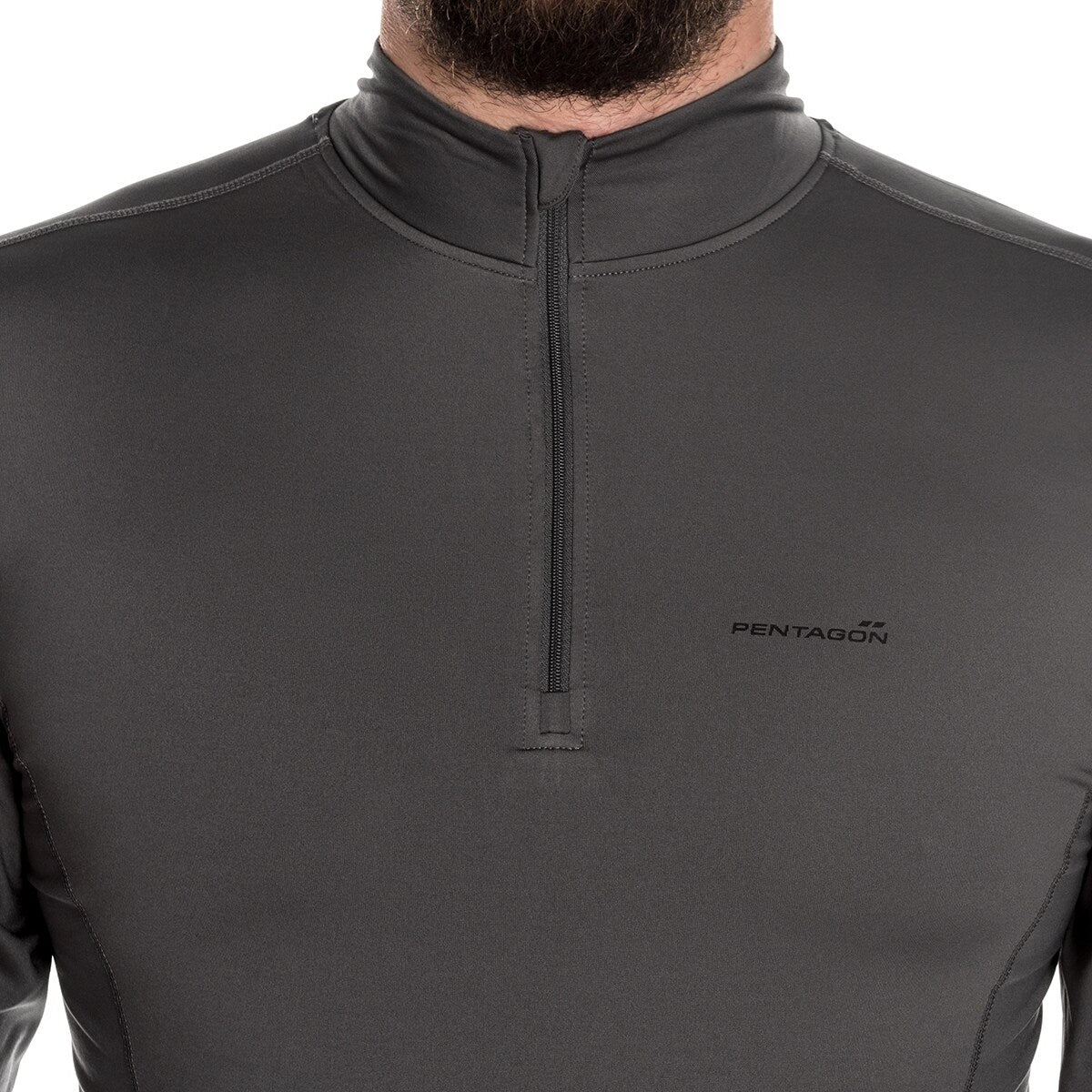 Koszulka termoaktywna Pentagon Pindos 1/2 ZIP - Wolf Grey