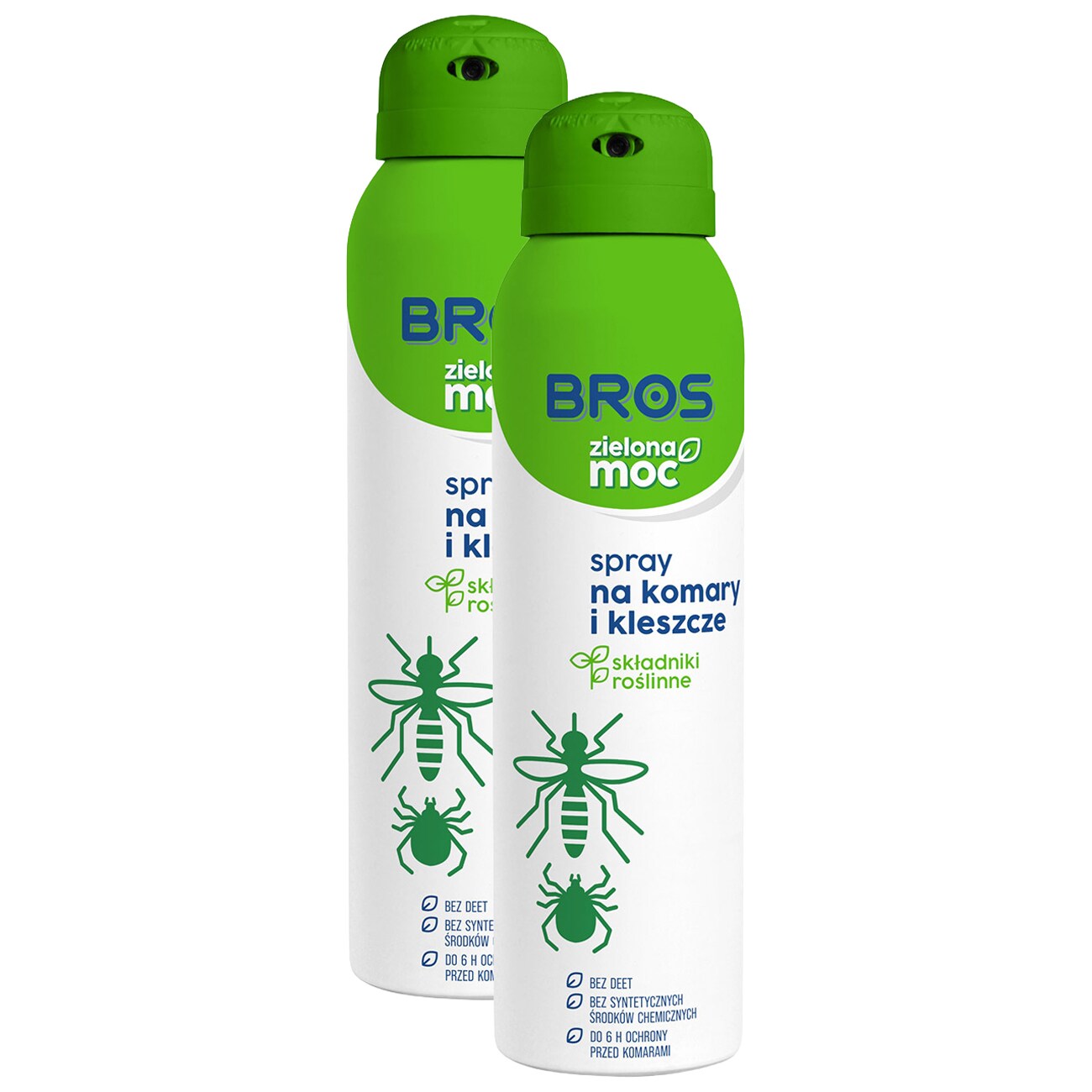 Spray Bros na komary i kleszcze "Zielona Moc" - 2 x 90 ml