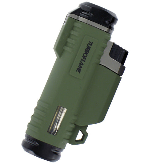 Zapalniczka sztormowa Highlander Outdoor Turbo Twin Flame - Olive